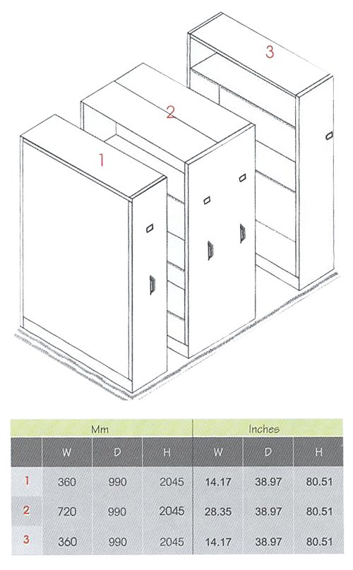ảnh thiết kế tủ hồ sơ di động MCF2